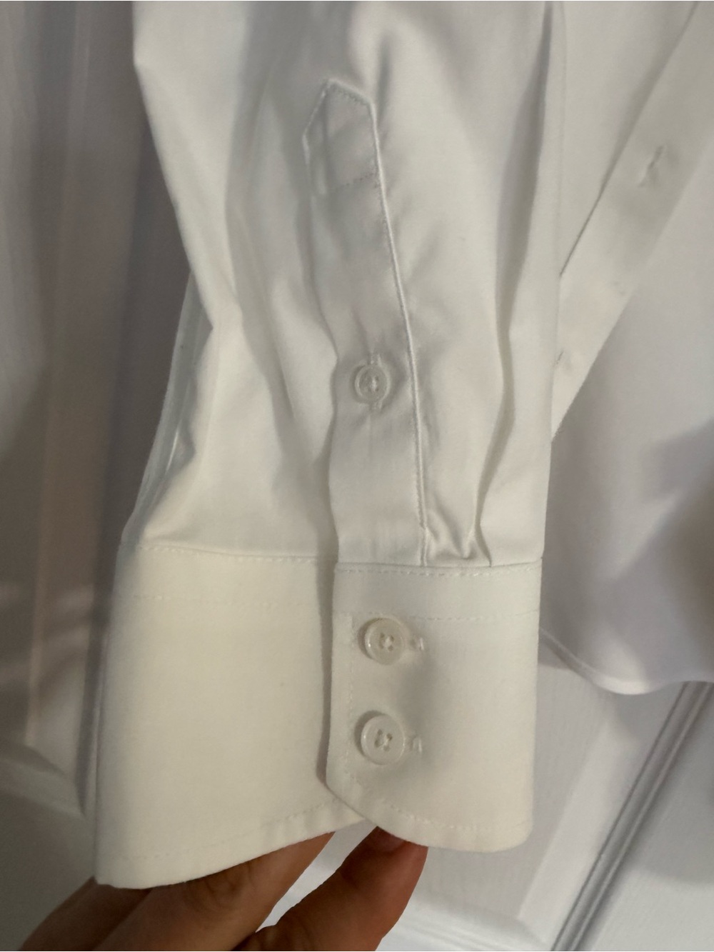Talbots White Button-Front Collared Shirt - Picture 4 of 6